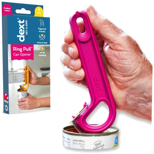Dext Easy Open Pop Top Can Opener (Mulberry) Soda Can Opener, Can Opener For Seniors, Cat Can Opener, Food Beer Can, Can Tab Opener Tool, Parkinsons Aids for living Gifts, Gadgets for People with Arthritis