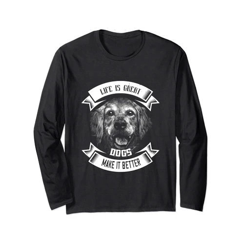 Me & My Dog - Funny Dog Owner Dog Saying GiftIdeas Golden Retriever Outfit - Dogs Make Life Better Long Sleeve T-Shirt