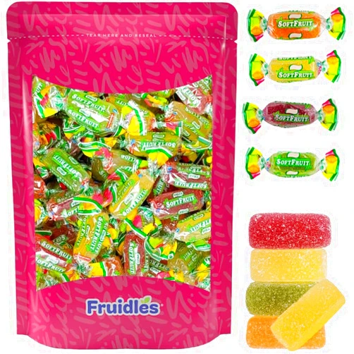 Fruidles Soft Fruit Gummy Candy, Party Favor, With Delicious Assorted Colors & Fruit Flavors (Half-Pound)