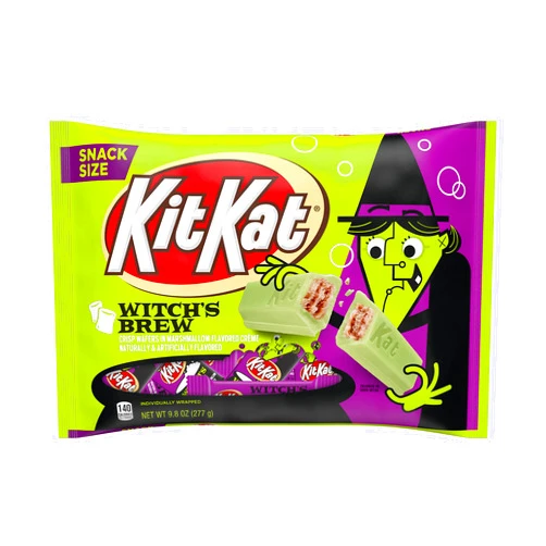KIT KAT Witch's Brew Marshmallow Creme Snack Size, Halloween Wafer Candy Bars Bag, 9.8 oz