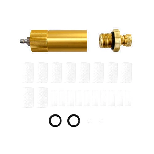 QWORK 30Mpa Oil Water Separator,PCP Hand Pump 4500Psi Air Filter High Pressure Air Compressor with 8mm Female and Male Quick Connect