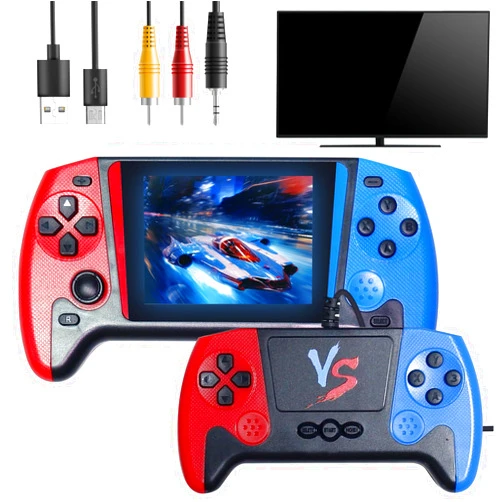 X psblty Retro Handheld Game Console for Kids Adults, Retro Gaming Console with Gamepad for 2 Players, Built-in 500 Classic Games, 3.5