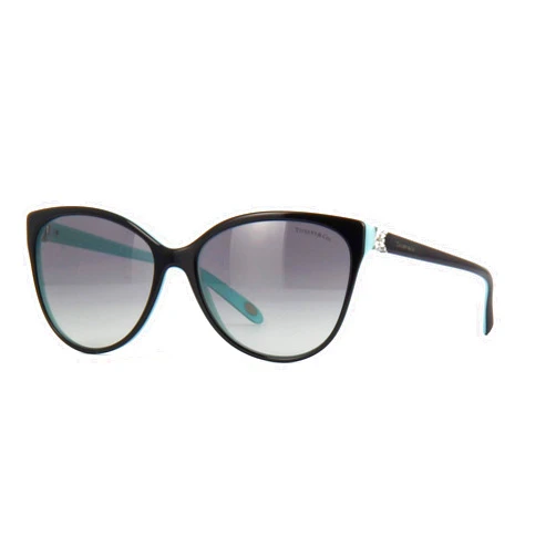 Tiffany & Co. Tiffany TF 4089B 8055-3C Black Cats Eyes Sunglasses Lens Category 2 Size, 58mm