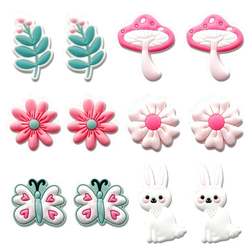Qimbytar Dinosaurs Sea Animals Cars Teeth Penguin Sloth Flamingos Plants Shoe Charms Fit for Clog Sandals Decoration, Fruit Food Airplanes Shoe Charms for Party Favor