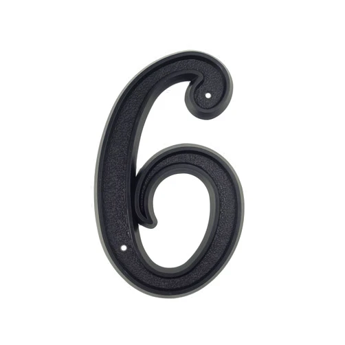 HASWARE 5.5 inch House Number Modern Door Numbers Street Home Address Numerals,Black ABS Plastic (6)