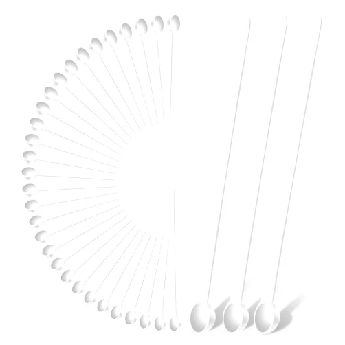 Prasacco 32 Pieces 1/32 Teaspoon 0.15 mL Mini Measuring Spoons Micro Scoops for Jars Little Tiny Plastic Scoop for Cosmetics Medicines Spices Powder Glitter Seasoning Lab