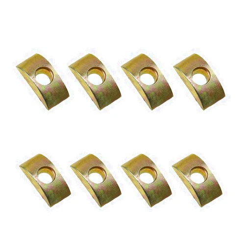 Suguenha Hao Pro 6mm Hole Diameter Half Moon Nut Strong Hold Snug Fit Fills Imperfections Smooth Arc Edge Durable Alloy Furniture Connector Spacer Washer 8 PCS for Bed Headboard Table Chair Couch