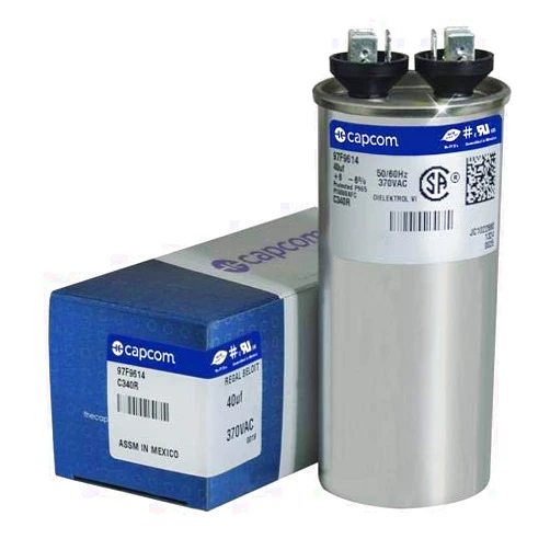 Capcom 97F9614 40 uf MFD 370 Volt VAC - GE Genteq Replacement Round Run Capacitor by CAPCOM