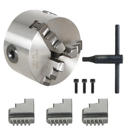 WFLNHB K11-80 3 Inch 3 Jaw Self Centering Lathe Chuck 3
