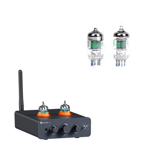 Fosi Audio 7-Pin 5654W Tested/Matched Vacuum Tubes (2PCS) and P3 Tube Preamp Headphone Amplifier Home Audio Preamplifier Mini Vacuum