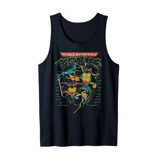 TMNT Ninja Turtles Action Shot All Characters Tank Top