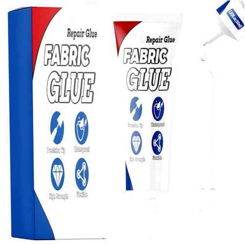 Outccogo Strong Fabric Adhesive Glue for Patches, Leather Super Glue for All Fabrics, Cotton, Flannel, Denim, Leather, Doll