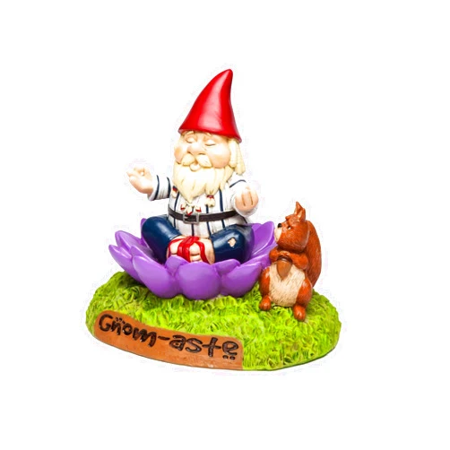 BigMouth Inc Gnome-aste Meditation Garden Gnome Statue, Funny Outdoor Lawn & Yard Figurine, Housewarming Gag Gift Sculpture Decorations