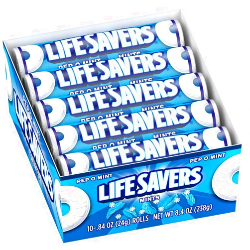 Life Savers Pep-O-Mint Mints Rolls, 16.8 total Ounce (Pack of 20)