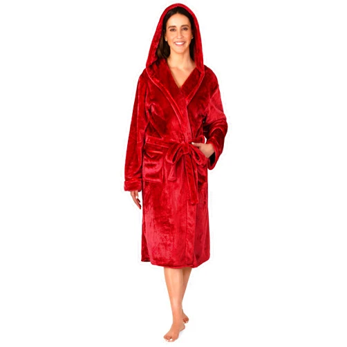 PAVILIA Robes For Women, Fleece Soft Fluffy Bathrobe, Plush Cozy Long Spa Robe