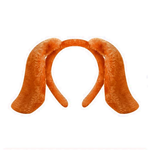 UUYYEO Brown Floppy Dog Ears Headband Furry Puppy Ears Headband Animal Ears Hair Band Cute Halloween Headwear Cartoon Hair Hoop Plush Makeup Headband Costume Party Headpiece
