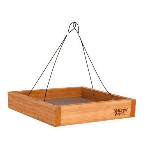Nature's Way Bird Products Bamboo BWF3 Hanging Platform Feeder, 12