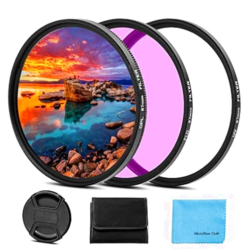 Sedremm 72mm Filter Kit Universal UV CPL FLD Filter Set UV Protection Filter Circular Polarizing Filter Fluorescent Filter with Lens Cap Replacement for Canon Nikon Sony Pentax Olympus Fuji Camera