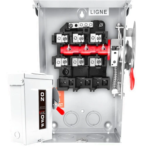 MUJURUR 30 Amp Disconnect Switch,3 Pole Safety Switch,Non-Fusible,Indoor&Outdoor,Meeting NEMA 3R Standards,Galvanized Steel，Anti Corrosion and Rust Prevention,10-Year Warranty