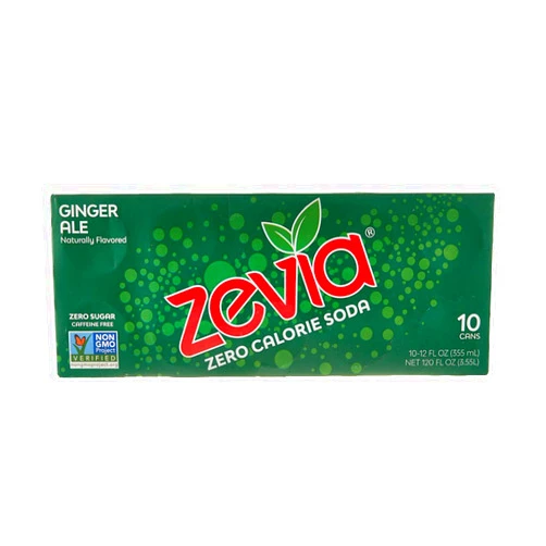 Zevia Zero Calorie Soda, Ginger Ale, 12 Fl Oz (Pack of 10)