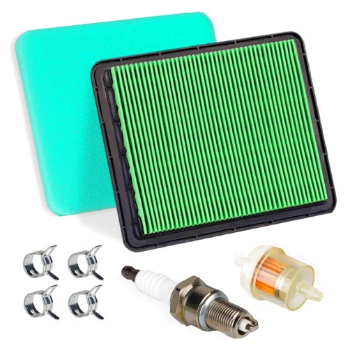 HOODELL GCV160 Air Filter Tune Up Kit for Honda GCV190 GC190 GC160 GX100 Engine HRC216 HRR216 HRR2169VKA HRX217 Lawn Mower, Replace GCV160 Spark Plug 17211-ZL8-023 Air Cleaner