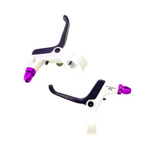 Aymzbd Kids Brake Lever Childrens Bike Brake Lever Handbrake Sturdy Lightweight 1 Pair Brake Handle Kids Bike Brake Lever, White Violet