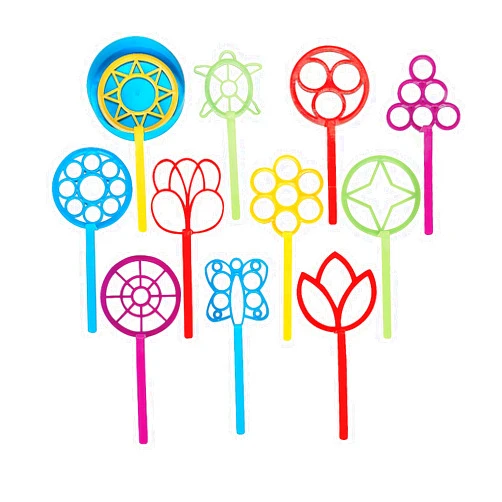 Fun Express Super Fun Bubble Wand Assortment (1 Dozen) Summer Fun, Children's Bubble Supplies, Arts & Crafts