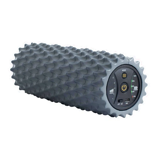 XCOOL Vibrating Foam Roller, 5-Speed Back Roller Foam for Back Pain, High-Density Massage Roller for Muscles, Deep Tissue Soft Foam Roller for Back, Muscle Massage, Exercise, Physical Therapy, Gray