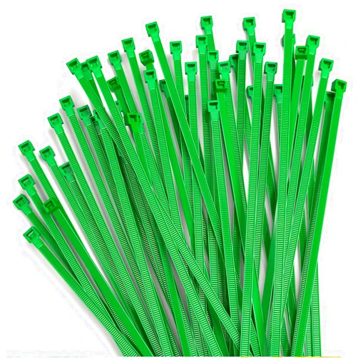 Aroono 100pcs 4 inch Green Zip Ties-0.1 Width, Cable Ties with 18lb Strength, Nylon Material, UV Resistant, High/Low Temperature Resistant-Durable, Ideal for Home, Fence, Green Plants...