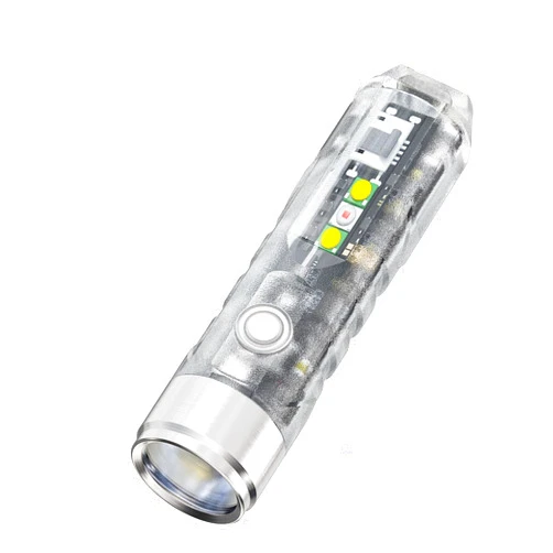 RovyVon Aurora A8 Pro Keychain Flashlight, Blacklight Flashlight, Rechargeable EDC Flashlight, IP66 Water Resistant for Camping Hiking(White/Red)
