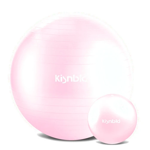 Kisnbld Exercise Ball, Extra Thick Yoga Ball for Workout Pregnancy Stability, 4 Sizes Anti-Burst Balance Ball with Foot Pump - Heavy Duty Fitness Ball Chair for Office, Home & Gym