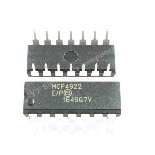 Generic 2pcs MCP4922-E/P MCP4922 4922-E/P DAC 12BIT Dual W/ 14DIP