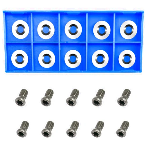 Asieg Tool Ci3 R1 12mm Round Carbide Inserts Cutters Knifes Indexable Replacement High Strength Fits For Popular DIY Woodworking Lathe Wood Turning Finisher Hollower Tools 10pcs