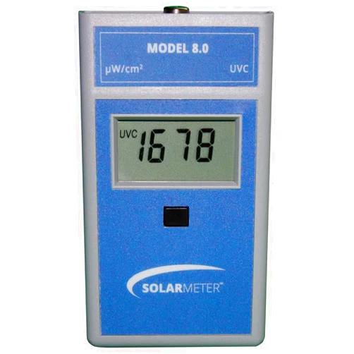 Solarmeter Model 8.0 UVC Lamp Meter, Handheld Digital UV Light Meter Radiometer and Light Bulb Tester for Testing Bulbs, Equipment & UV Blocking Glasses, 0-1999 μW/cm2 UVC, Made in USA