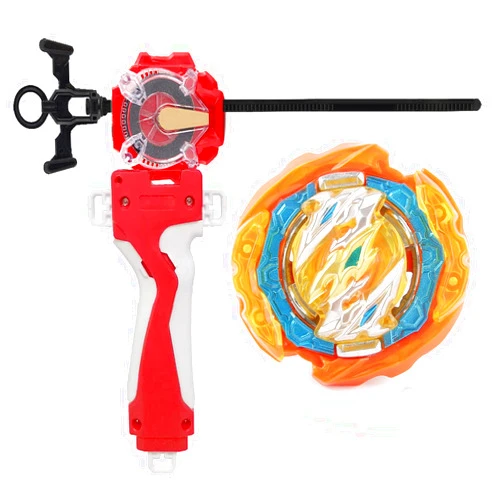 METAL BURST Battling Top Metal Master Fusion Gyro Starter B-181 Cyclone Ragnaruk.Gg.Nv-6 Booster & Battle Left/Right Spin Sparking Burst Bey Wire Ripcord LR Launcher + Launcher Grip (B-181)