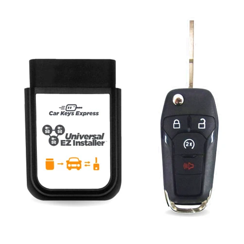 Tom's Key Company Tom's Key Car Key and Programmer Bundle with with 4 Button Flip Key, Designed for Select Ford Vehicles (Program Key Yourself/Do It Yourself)