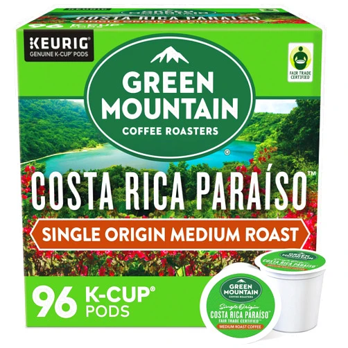Green Mountain Coffee Roasters Costa Rica Paraiso Single-Serve K-Cup Pods, Medium Roast Coffee, 96 Count