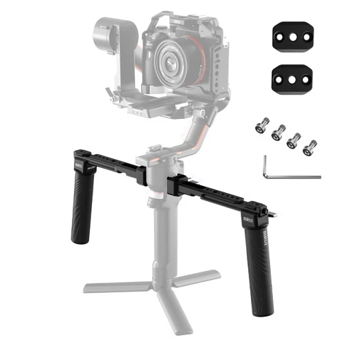 SIRUI Dual Handgrip for DJI RS 4/RS 4Pro/RS 3/RS 3 Pro/RS 2/RSC 2/Ronin-S/Ronin-SC, Gimbal Handle for Ronin Series with NATO Rails, Cold Shoe, 1/4