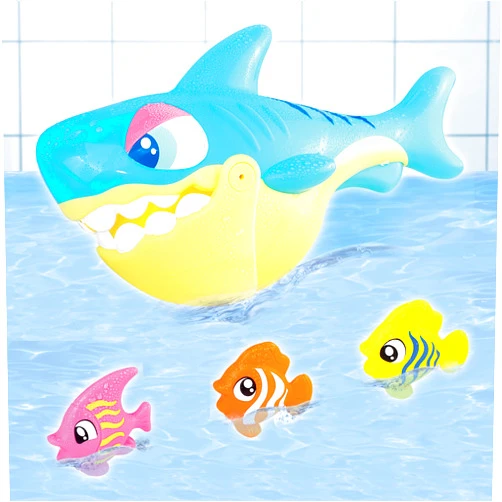 Generic HAP-P-KID Baby Shark Grabber with 3 Floating Fish, Toddler Bath Toy, Infant Bathtub Play Set, Kids Game and Backyard Activities, Birthday Baby Gifts for 12 18 24 Month, 1 2 3 Year Old Boys