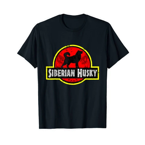 Vintage Siberian Husky Dog Dad Mom Owner Shirt Retro Siberian Husky Dad Vintage Dog Father Pet Dog Papa T-Shirt