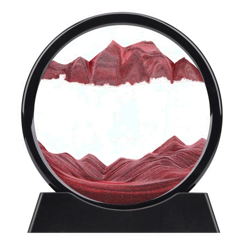 XINBAOHONG Moving Sand Art Picture,Liquid Motion 3D Deep Sea Sandscape in Motion Display Flowing Sand Frame Relaxing Desktop Home Office Work Decor（10 inch） (Coffee)