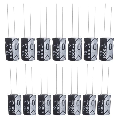 ALLECIN 1000uF 10V 8x12mm Electrolytic Capacitor 1000 UF MFD 10 Volt 0.32x0.47in Aluminum Capacitors (Pack of 15)