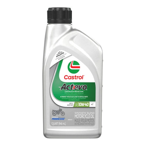 Castrol Actevo 4T 10W-40 Synthetic Blend Motorcycle Oil, 1 Quart, Pack of 6
