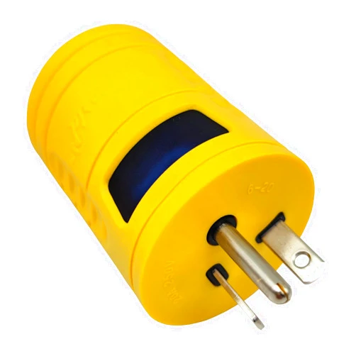 Parkworld 68031 EV Adapter NEMA 6-20P to 5-20R T-Blade 5-15R One Piece Compact Adapter for EV Charger Output 20A 250V