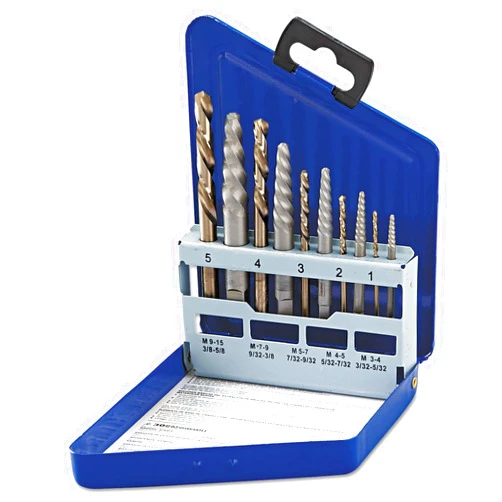 IRWIN Sae Spiral-Flute Extractor/drill Bit Set, 10-Piece
