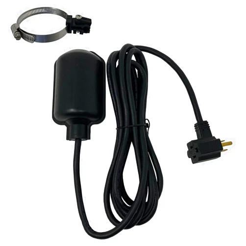 PumpSpy Sump Pump Tethered Universal Float Switch Replacement with Piggyback Plug for Sewage, Reliable Water Level Performance - 10 foot cord