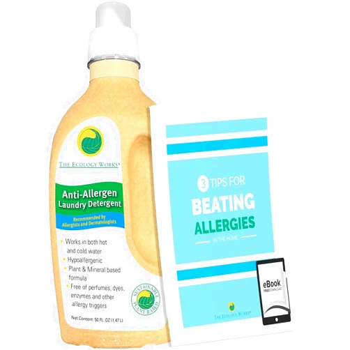 The Ecology Works Anti-Allergy Laundry Detergent| Natural Allergy Free for Pet Dander Allergy & Pollen |For Sensitive Skin & Washing Baby Clothes |Unscented