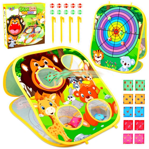 Toyk Animal Bean Bag Toss Game Toy Outdoor Toss Game, Family Party Party Supplies for Kids, Gift for Boys Birthday or Christmas for Toddlers Ages 3 4 5 6 Year Old