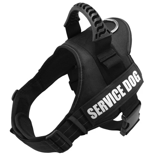 Fairwin Service Dog Vest-No-Pull Dog Harness with Handle Adjustable Reflective Patches in Training Vest Harness for Small Medium Large Breed Outdoor Walking