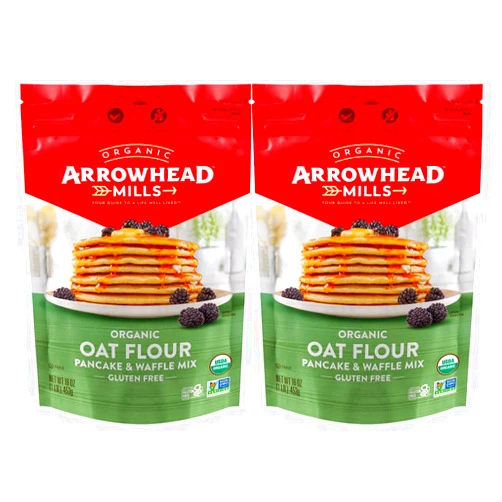 Palatize Arrowhead Mills Pancake and Waffle Mix, Oat Flour, 16 oz - Palatize Pack of 2